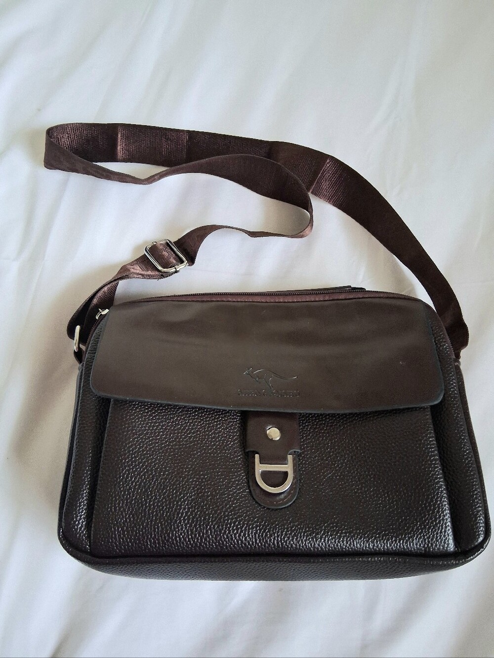 DARK BROWN CROSSBODY MESSENGER BAG